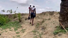 plump bbw girlfriend screams as huge ass gets pounded deep in forest fuck