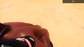 Big Juicy Ass Curvy Black MILF Indra Fucks Wolf-Costumed Man Hard Outdoor Squirting on Monster Cock