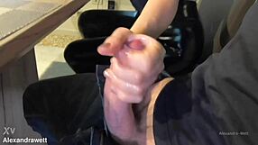 Public Restaurant Giant Cock Pulled Out Extreme Facial Cumshot