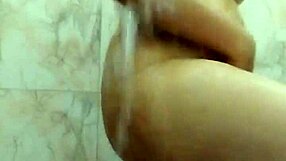 Ever seen a desi girlfriend's big natural tits bounce while fingering her wet pussy in the bathroom?
