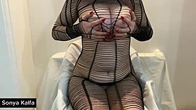 sexy arab secretary's big natural tits jiggle as boss bends her over for intense doggystyle promotion fuck with cum on fat ass