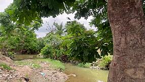 plump bbw girlfriend screams as huge ass gets pounded deep in forest fuck