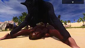 Big Juicy Ass Curvy Black MILF Indra Fucks Wolf-Costumed Man Hard Outdoor Squirting on Monster Cock