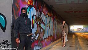 domicano blasts tight italian pussy under barcelona bridge