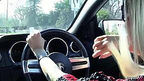 Sexy blonde milf wife picks up big cock stud for cheating doggystyle ride while hubby's away!