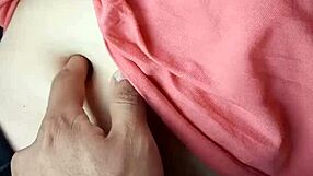 Beautiful Couple Gives Close-Up Belly Button Massage with Cum Fetish