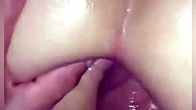Amateur couple dives into homemade anal creampie with big ass BBW