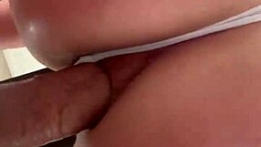 julia fit takes dirty anal creampie bent over in white thong