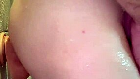 Peterwolfe showers huge pierced dildo deep in tight hole tease