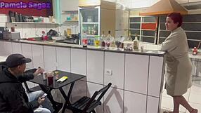 Pamela Sagaz Fucks Hard On Pool Table In Her Bar!