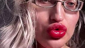 Big Lips Long Tongue Lipstick Gloss Dirty Talk Cuck JOI Fantasy
