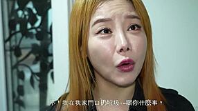 lonely korean milf spreads legs wide craving touch in her bedroom solitude