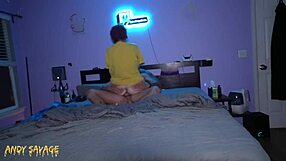 Homemade big ass amateur cowgirl rides then endures rough throatfucking