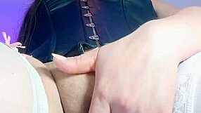 hey bar owner dresses as maid and masturbates on camera in sheer panties for customers