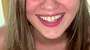 POV hot blonde babe deepthroats monster cock balls deep then rides it hard!