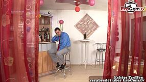 heart racing from hidden cam catch of blonde milf slut in kitchen play