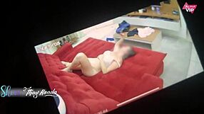 Corny Hubby Watches Wife Fucked Hard on Home Sofa