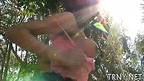 tranny's heart races grabbing two huge cocks for wild anal ride