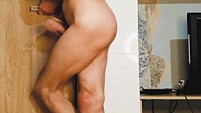 i luv watchin this huge dick bodybuilder guy moan n explode cum solo