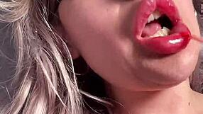 Big Lips Long Tongue Lipstick Gloss Dirty Talk Cuck JOI Fantasy