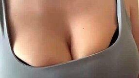 Wife Flashes Massive Nippled Tits to Strangers Outdoors
