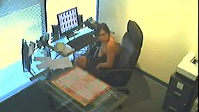 What If Office Slut in Glasses Gets Caught Masturbating at Work?