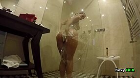 Seductive Goddess Bent Over Big Ass Pounded. Monster Cock Fills Wet Pussy Doggystyle Shower