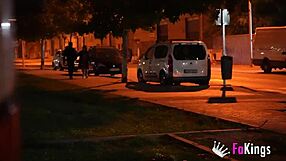 Street date with pornstar Valen Pink ends in fan doggystyle pounding!