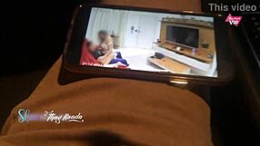 Corny Hubby Watches Wife Fucked Hard on Home Sofa