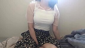 Horny Homecoming Cutie Craves Sweet Blanket Masturbation Bliss!