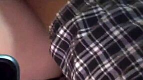 stepsister soaks pussy watching porn, begs stepbro to creampie her ass