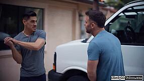 babe dumps boyfriend to deepthroat fuck brother-in-law big cock shaved pussy closeup