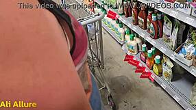 ALI ALLURE PANTY SHOPS WITH STEPBRO then SQUIRTS DOGGY CREAMPIE! full on red