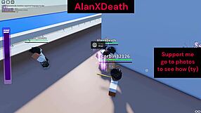 Roblox fight game hides steamy public pussy riding action