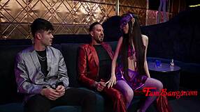 Family Shocked! Petite Teen Stripped And Fucked In Club By Horny Group!