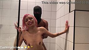 so this skinny latina neighbor michikomalandro drops by sucks his bbc then bends for shower anal pound
