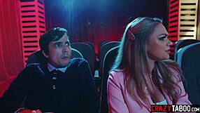 horny petite teen athena faris pounds her naughty boyfriend pussy in cinema