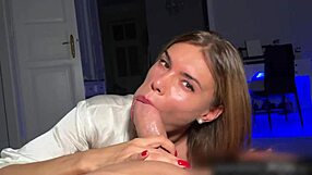FUCKING RUSSIAN BLONDE KITANA LURE DEEPTHROATS MONSTER COCK!