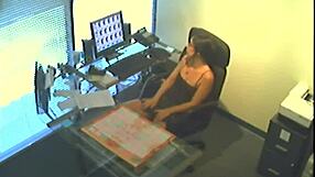 What If Office Slut in Glasses Gets Caught Masturbating at Work?