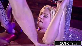 Blonde bombshell begs for monster cock deep in oiled ass