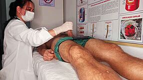 nurse catches my raging erection and deepthroats it with juicy tits and wet pussy licking