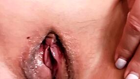 horny mature cougar spreads her huge gaping wet pussy lips wide open for close-up view