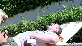 Colombian blonde yesenia wakes terry with sloppy morning blowjob