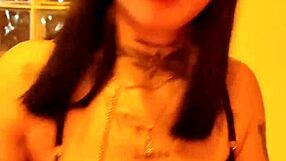 me and my cute latina girlfriend touching close up in homemade couple play