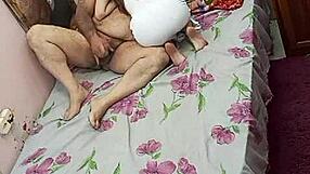 super young hottie and the old pussy eater gettin cozy in lingerie