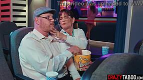 horny petite teen athena faris pounds her naughty boyfriend pussy in cinema