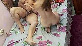 super young hottie and the old pussy eater gettin cozy in lingerie