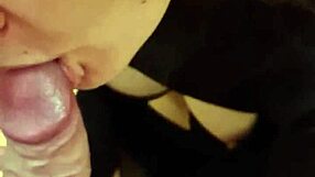 Fit girl with perfect boobs gives slow blowjob masturbates then takes standing doggy