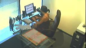 What If Office Slut in Glasses Gets Caught Masturbating at Work?