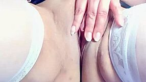 hey bar owner dresses as maid and masturbates on camera in sheer panties for customers